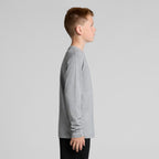 Left View of  Youth Staple L/S Tee | 3008  grouped