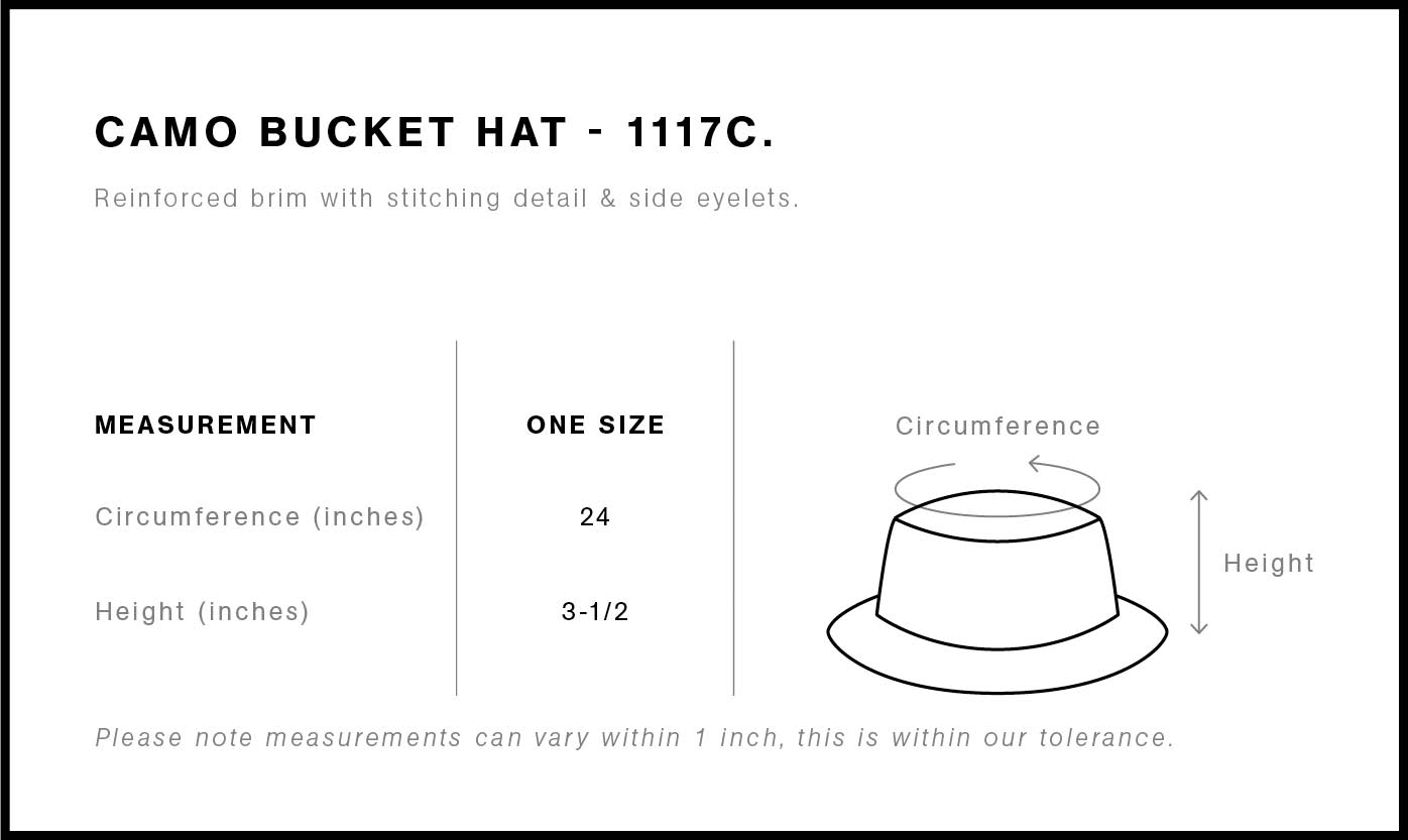 Camo Bucket Hat | 1117C  grouped