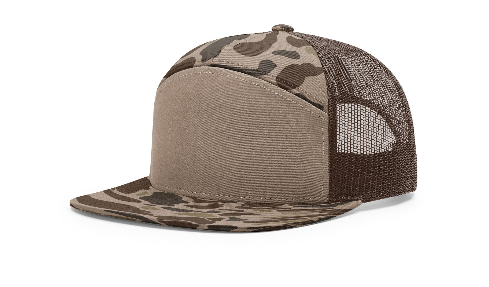 Bark Duck Camo/Brown Printed 7 Panel Mesh Back
