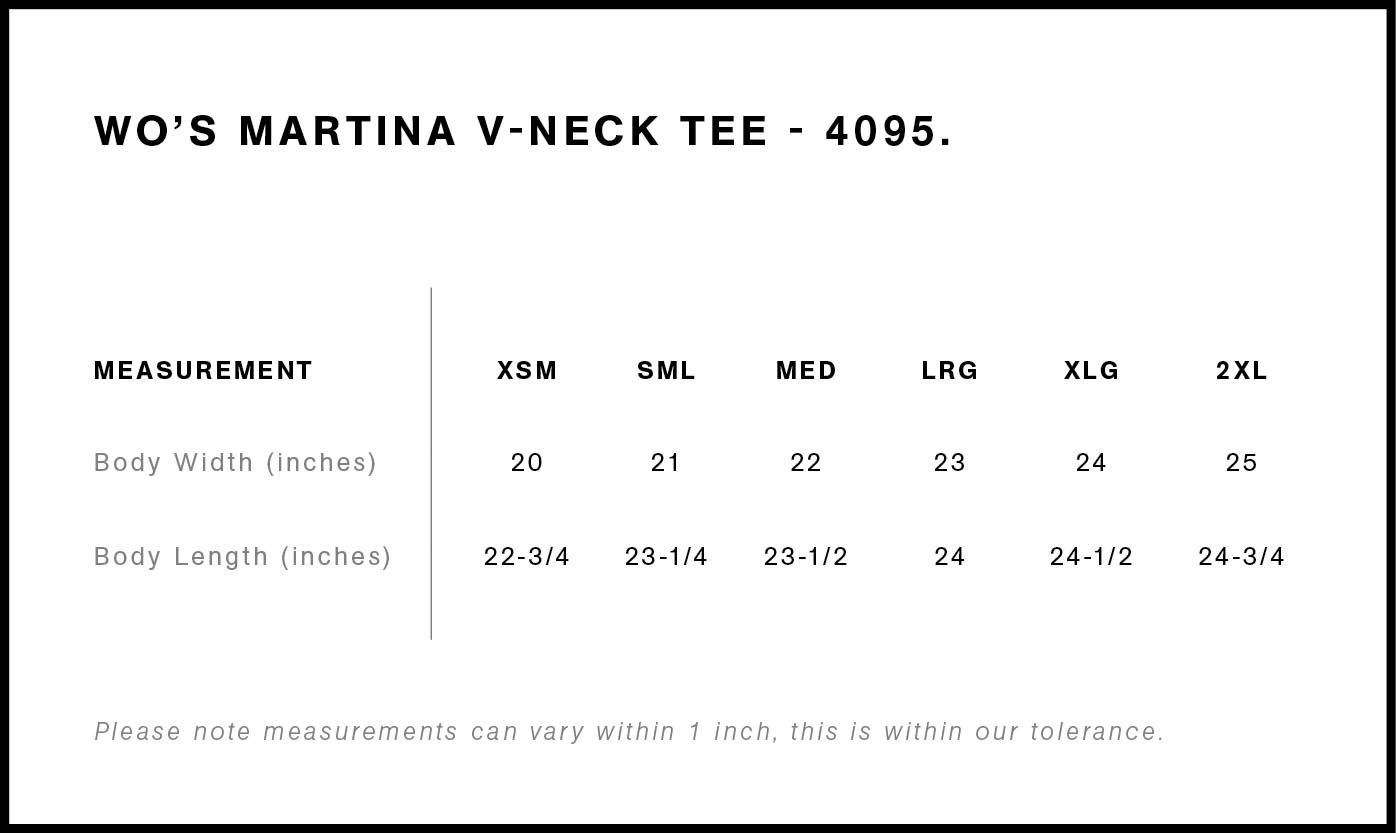 Wo's Martina V Neck Tee | 4095  grouped