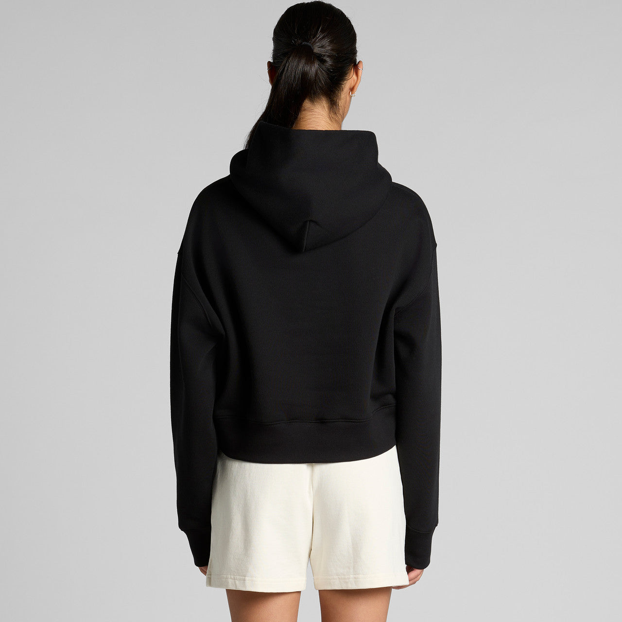 Rear View of  Wo's Relax Crop Hood | 4168  grouped