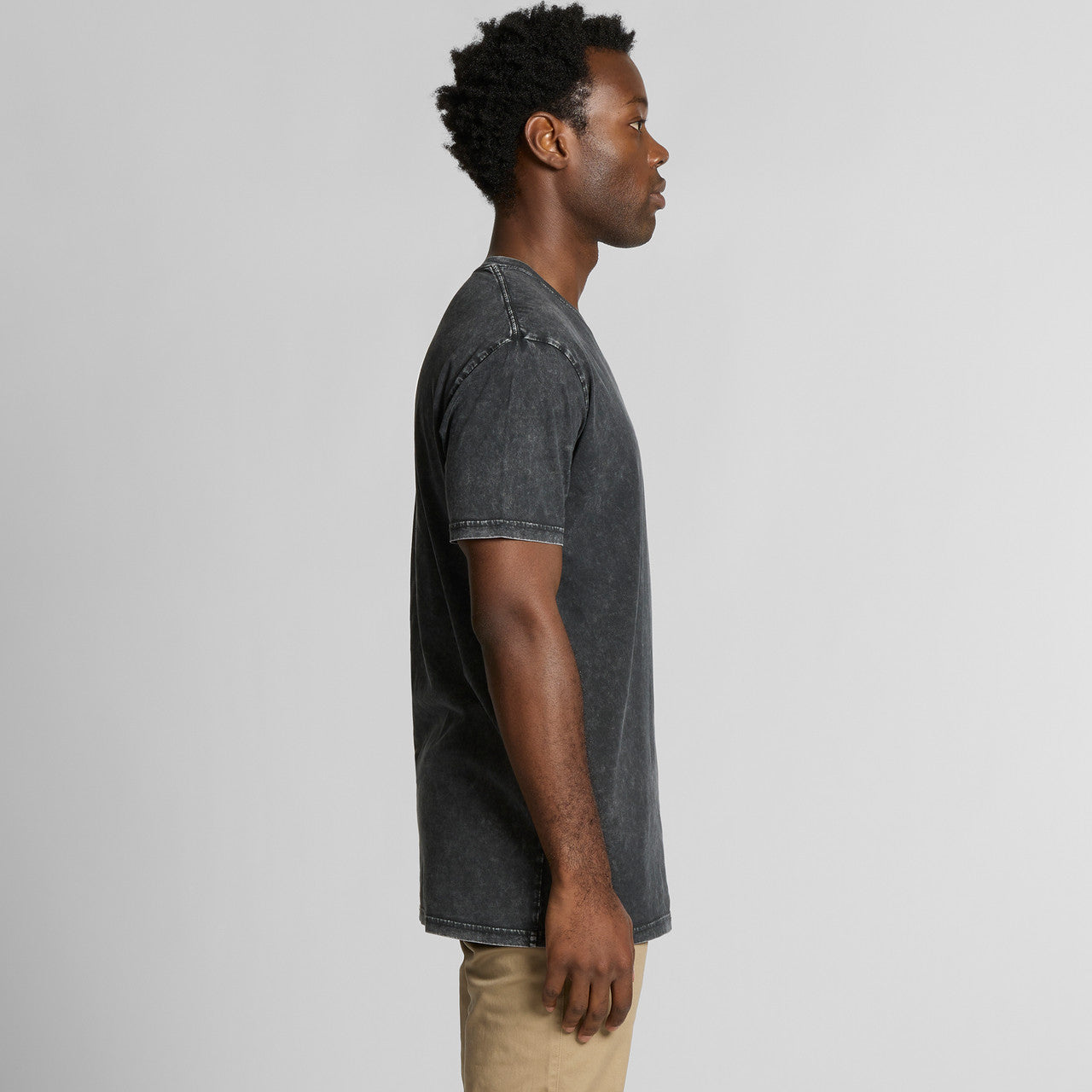 Left View of  Staple Stone Wash Tee | 5040  grouped