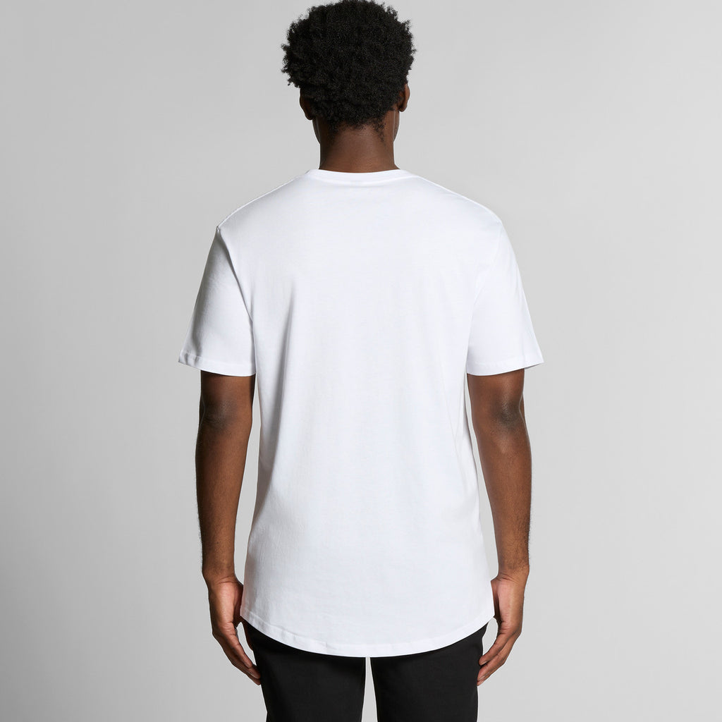Rear View of  Staple Curve Tee | 5076  grouped