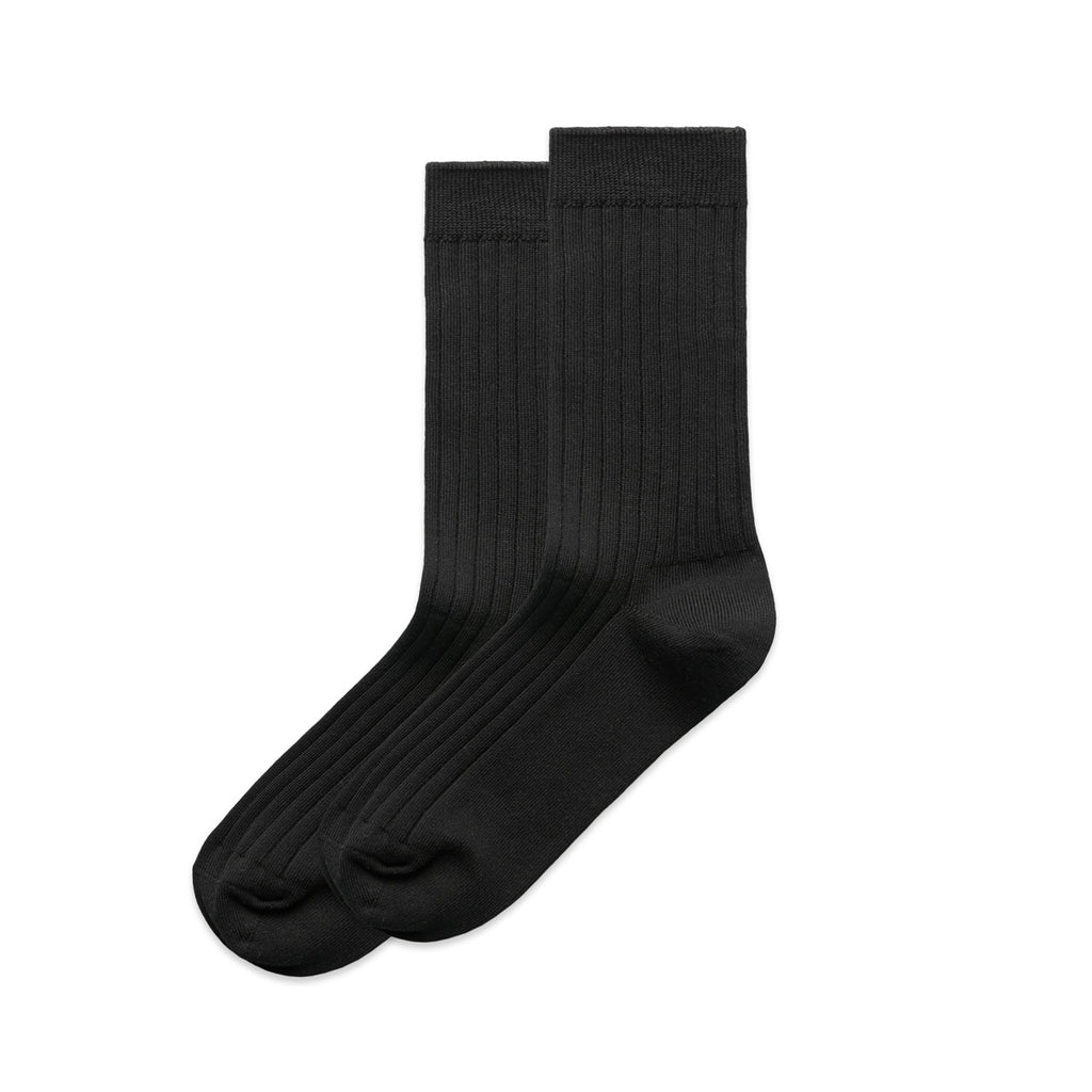 BLACK Wo's Rib Socks (2 Pairs) | 1203