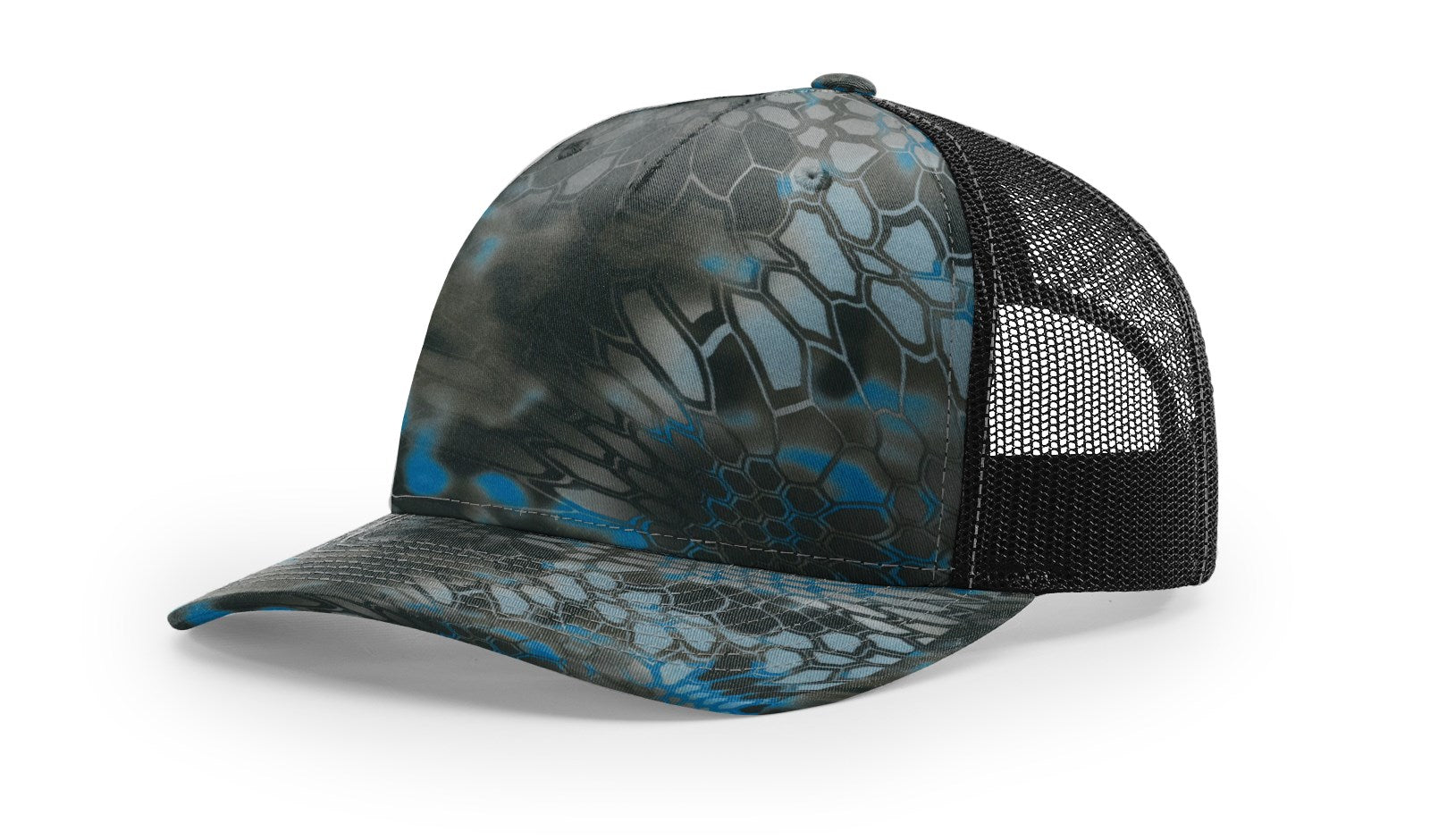 Kryptek Neptune/Black Printed Five Panel Trucker