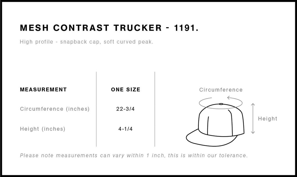 Mesh Contrast Trucker Cap | 1191  grouped