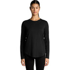 Front View of  Wo's Maple Curve L/S Tee | 4021  grouped