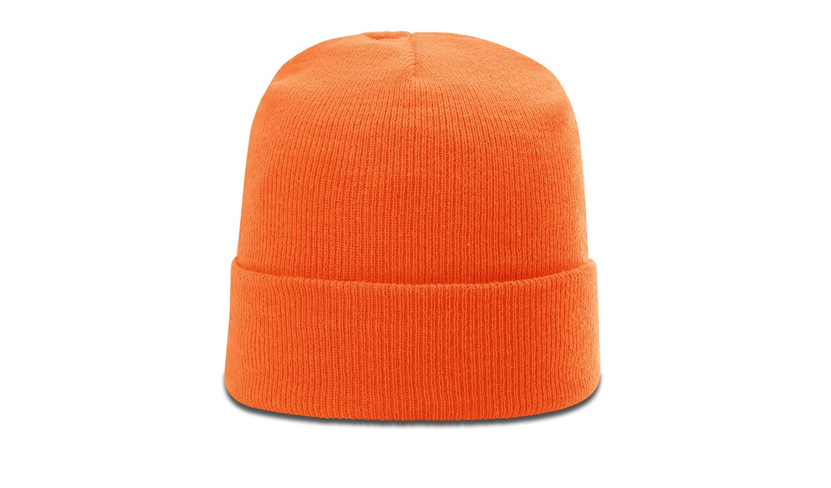 Blaze Orange Solid Beanie with Cuff