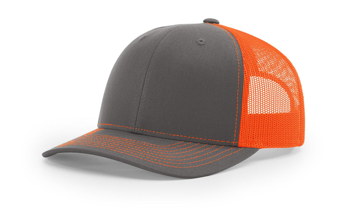 Charcoal/Neon Orange Trucker