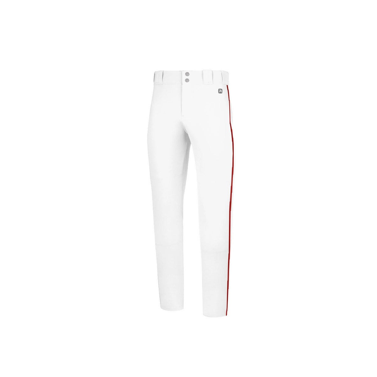 White/Red Stock PTS Baseball Piped Tailored Pant