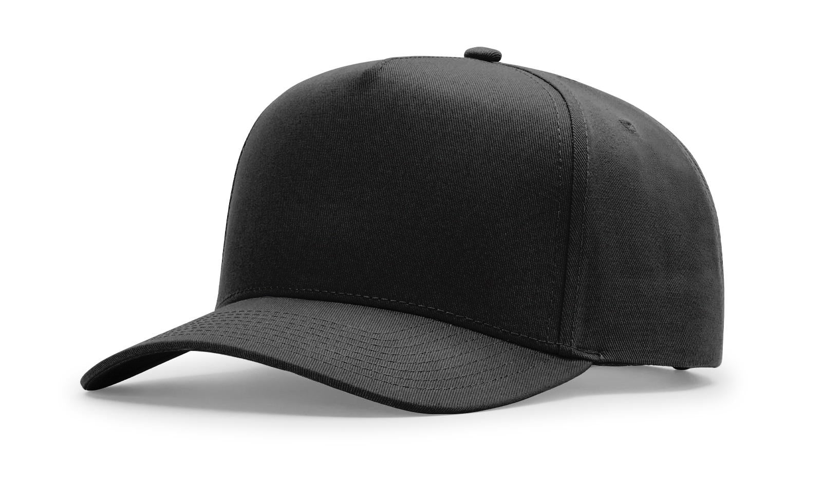 Black Full Fabric Five Panel Champ
