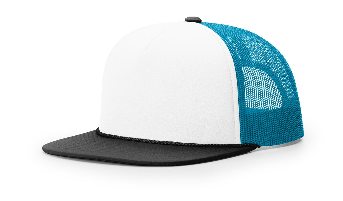 White/Neon Blue/Black Foamie Trucker