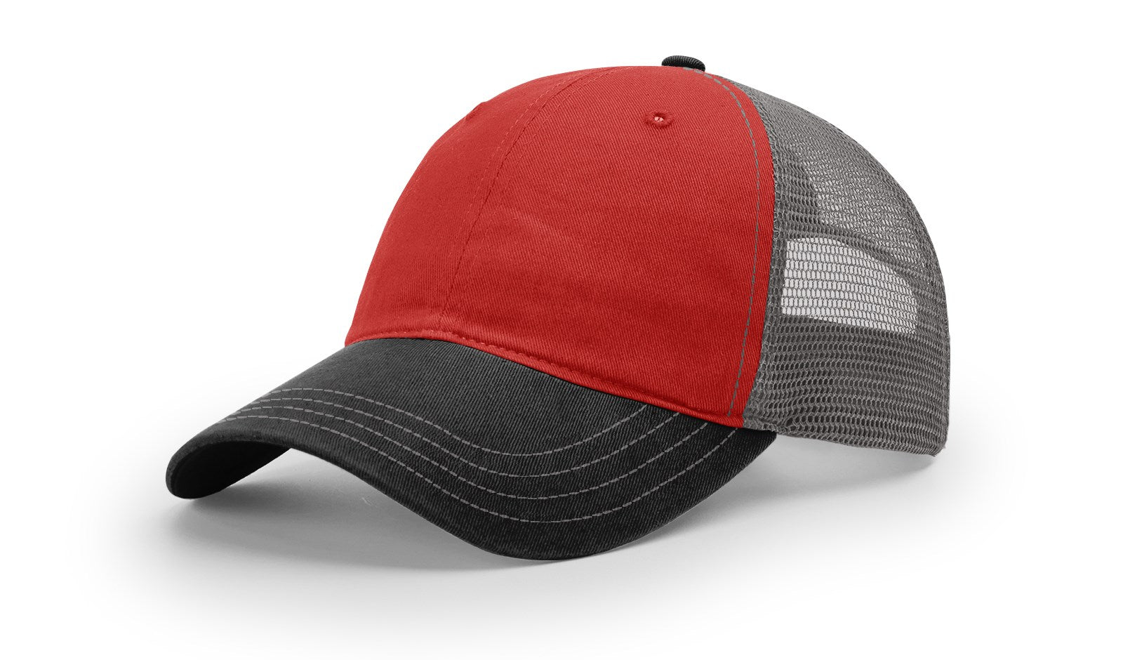 Red/Charcoal/Black Garment Washed Trucker