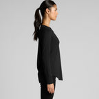 Left View of  Wo's Maple Curve L/S Tee | 4021  grouped