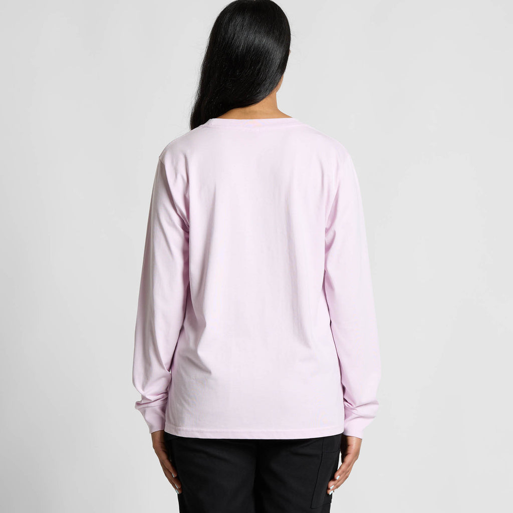 Rear View of  Wo's Classic L/S Tee | 4073  grouped