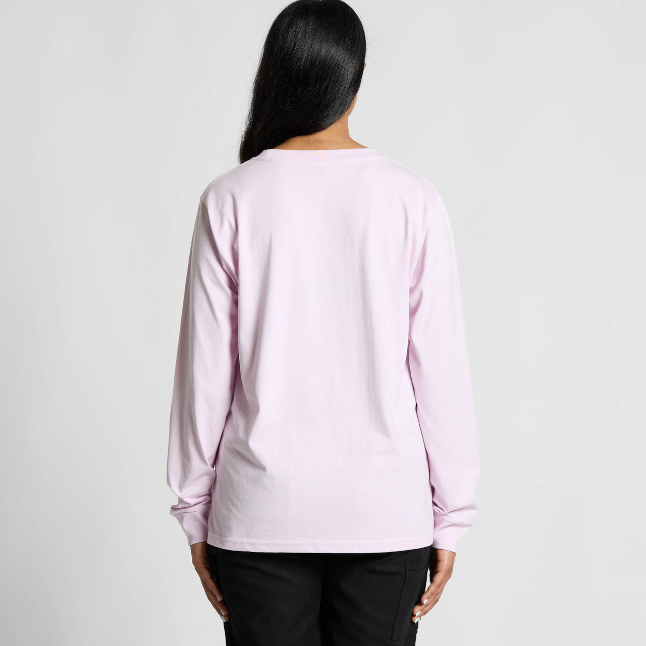 Rear View of  Wo's Classic L/S Tee | 4073  grouped