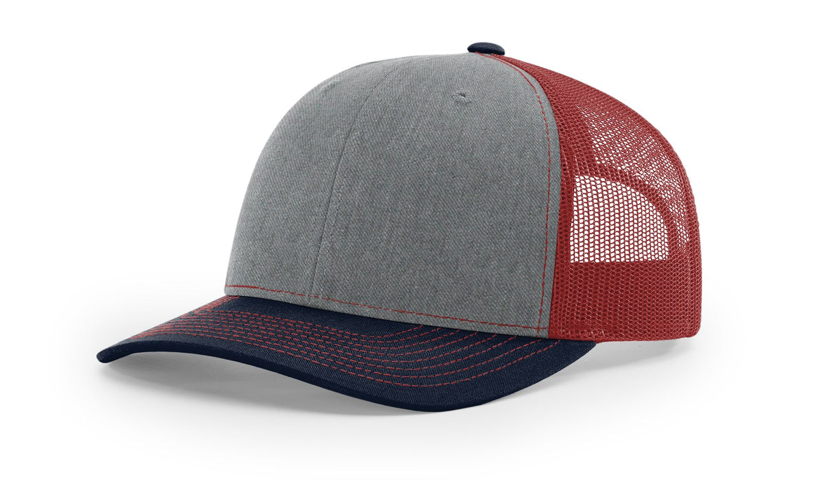 Heather Grey/Cardinal/Navy Trucker