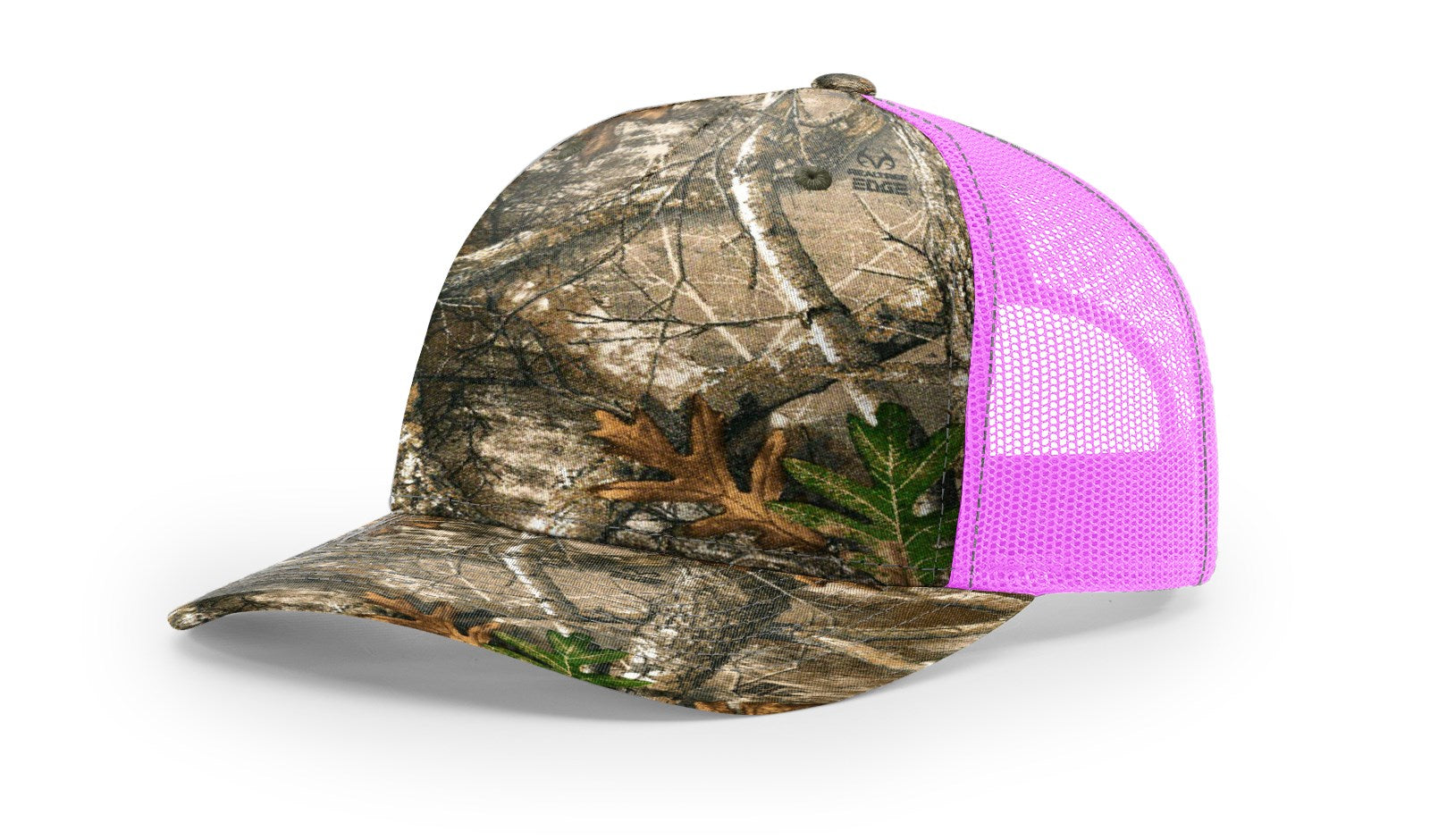 Realtree Edge/Neon Pink Printed Five Panel Trucker