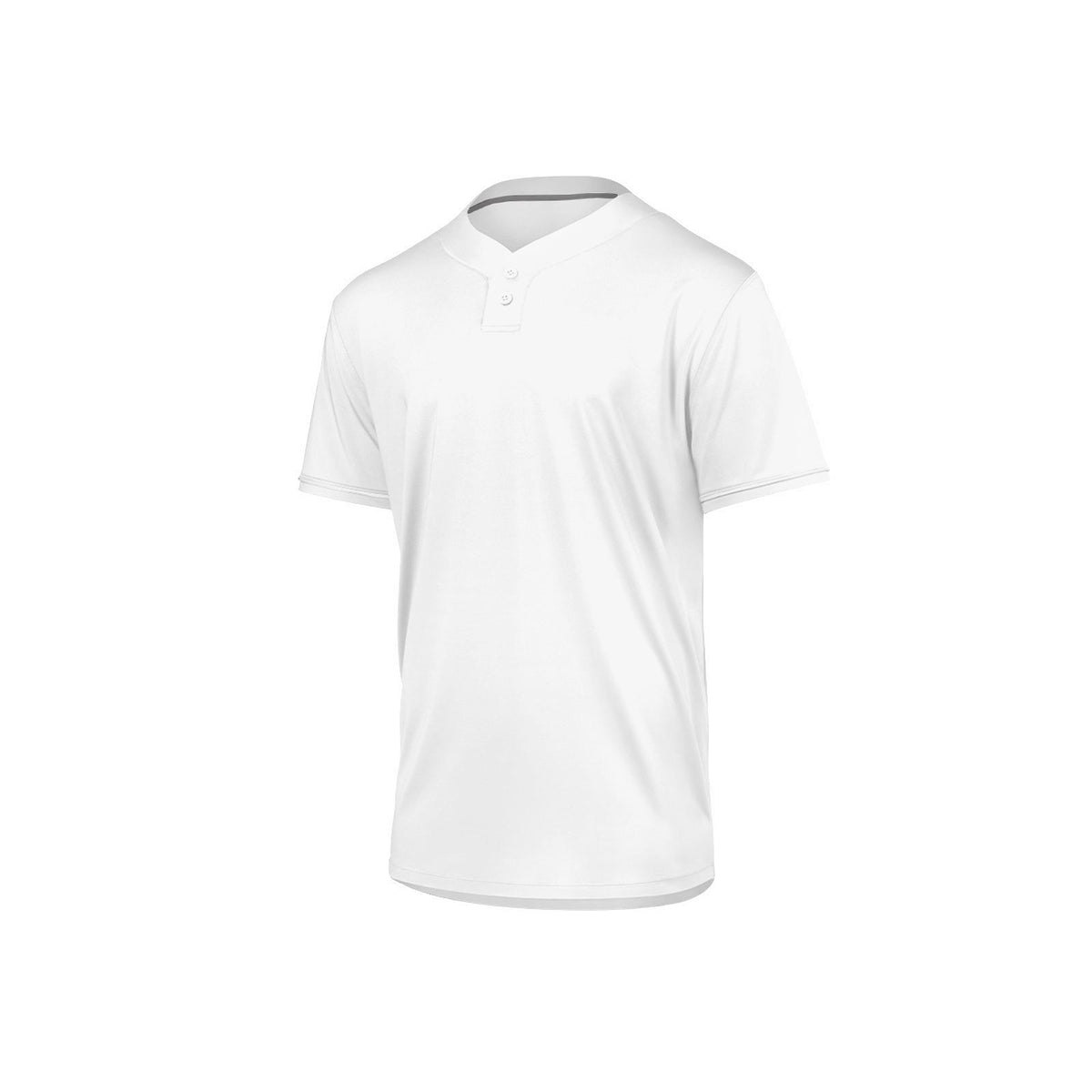 White/White Stock Select Baseball 2-Button Jersey