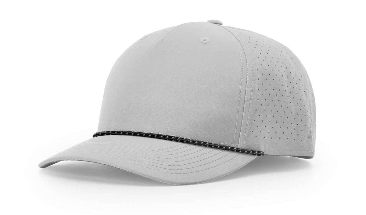 Silver/Black-Silver Laser Perf Performance Rope Cap