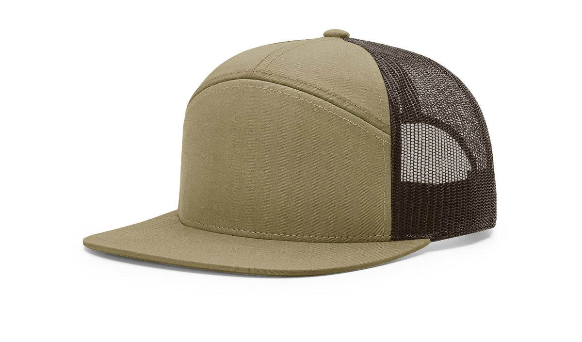 Pale Khaki/Brown 7 Panel Mesh Back