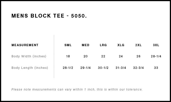 Block Tubular Tee | 5050  grouped