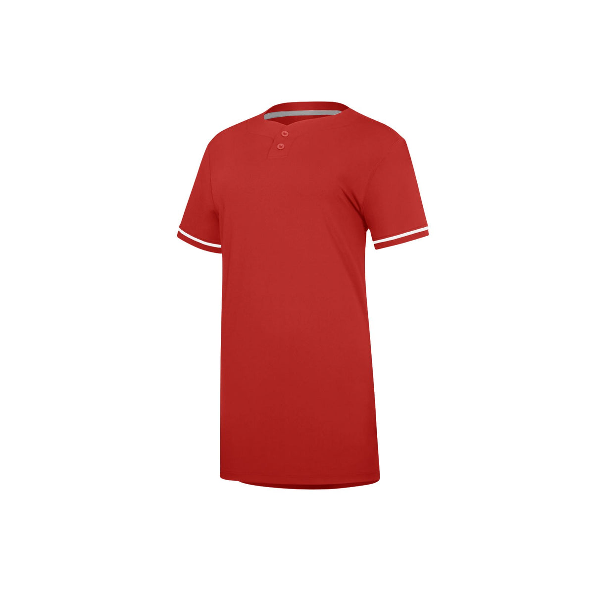 Red/White Youth Stock Select Softball 2-Button Jersey