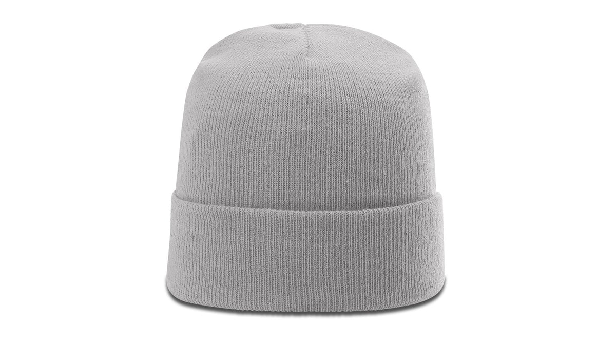 Grey Solid Beanie with Cuff
