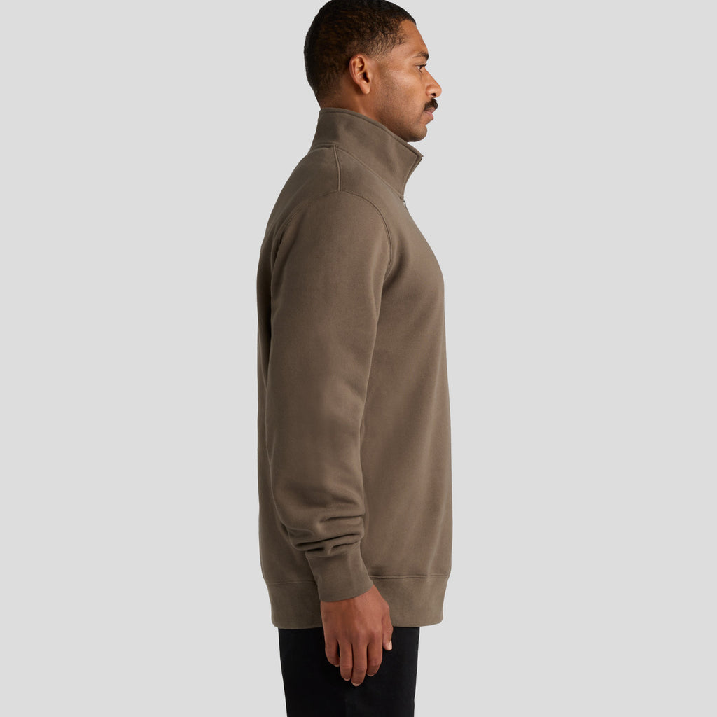 Left View of  Stencil Half Zip Crew | 5125  grouped