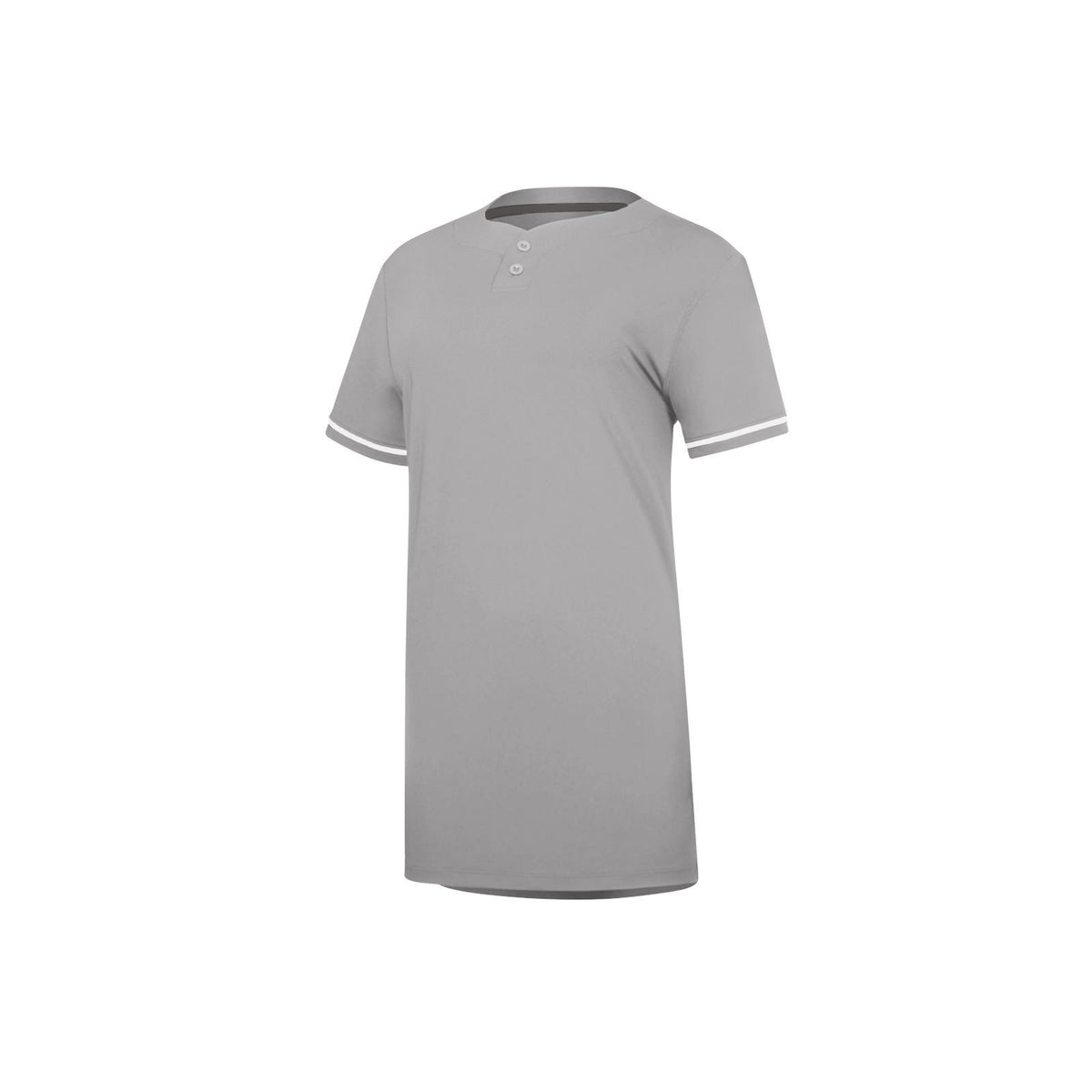 Grey/White Youth Stock Select Softball 2-Button Jersey