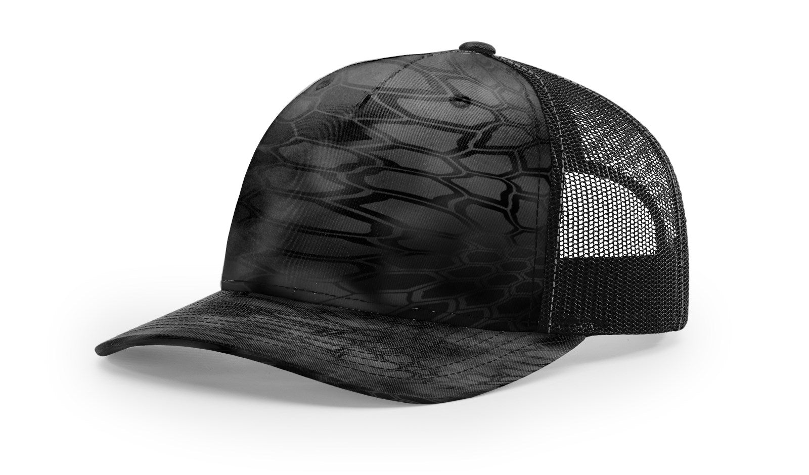 Kryptek Typhon/Black Printed Five Panel Trucker