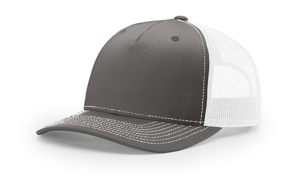Charcoal/White Five Panel Trucker