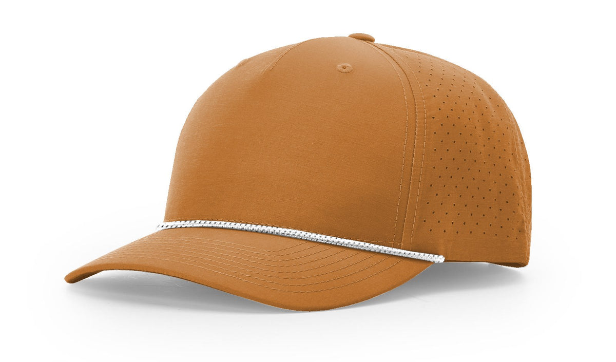 Clay/White-Black Laser Perf Performance Rope Cap