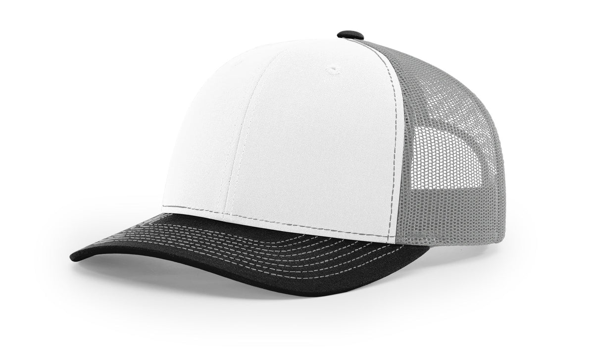 White/Aluminum/Black Trucker