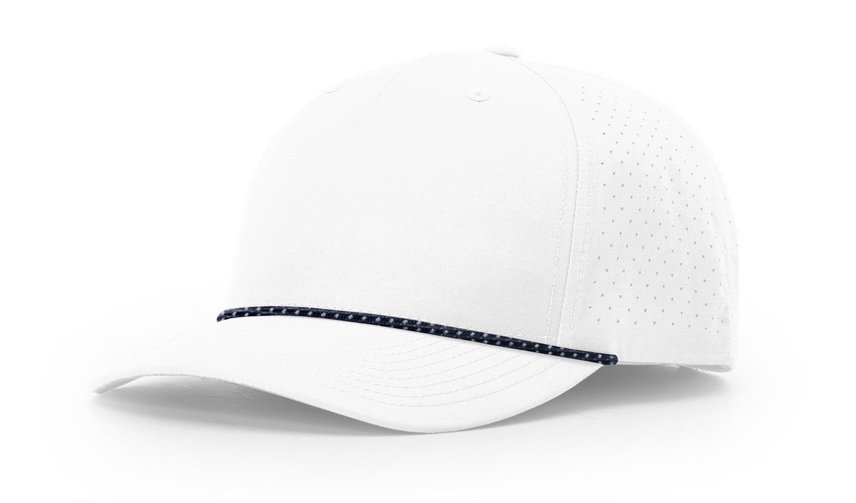 White/Navy-Grey Laser Perf Performance Rope Cap