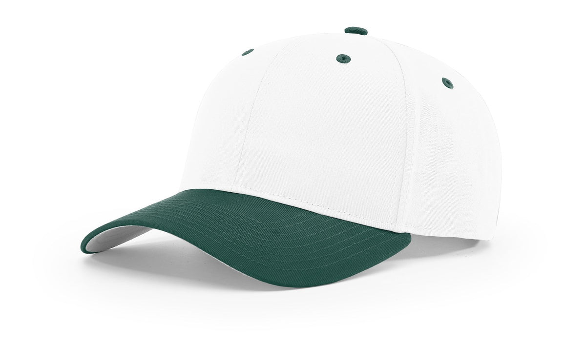 White/Dark Green Pro Twill Snapback
