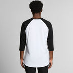 Rear View of  Raglan Tee | 5012  grouped