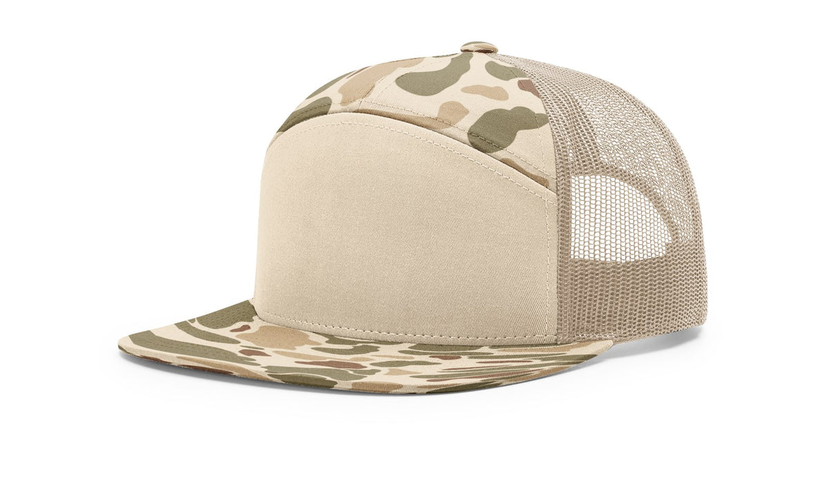 Harvest Duck Camo/Sandstone Printed 7 Panel Mesh Back