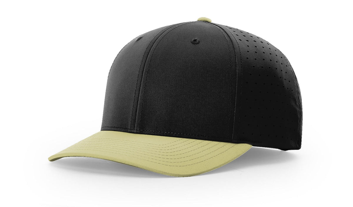 Black/Vegas Gold Laser Perf R-Flex Snapback