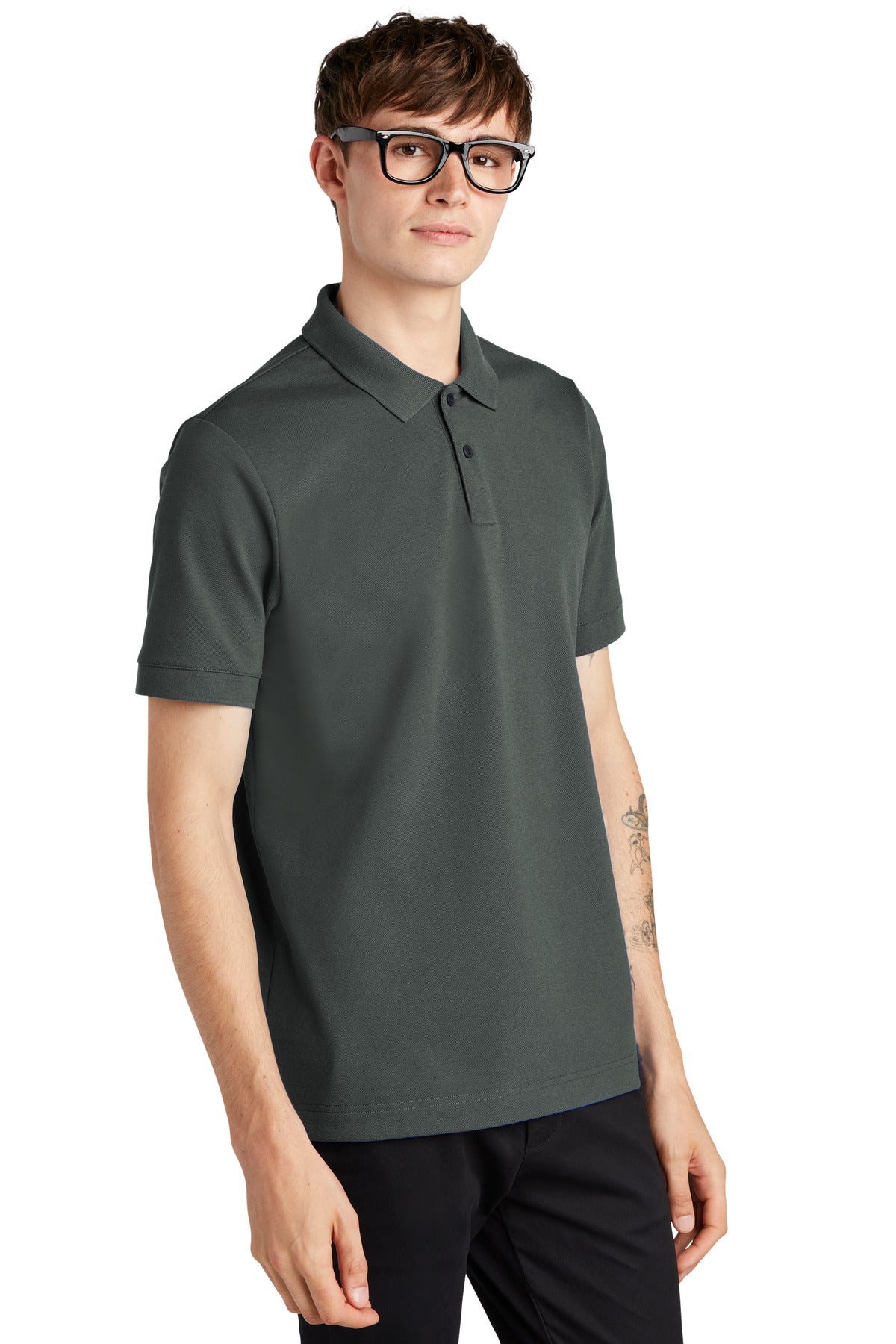 AnchorGrey Mercer+Mettle Stretch Heavyweight Pique Polo MM1000