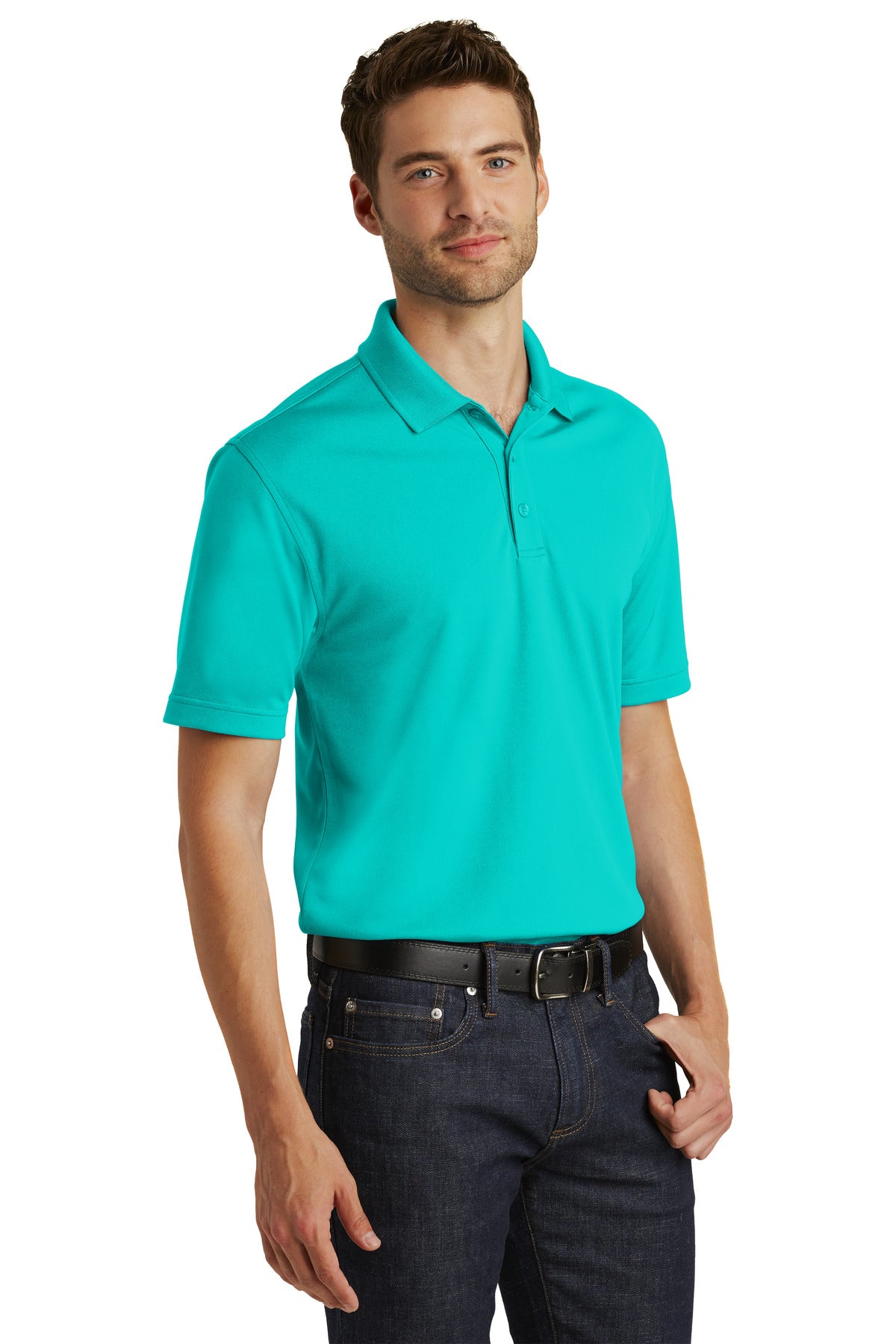 Aquamarine Port Authority Dry Zone UV Micro-Mesh Polo. K110