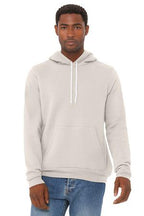 Ash BELLA+CANVAS Unisex Sponge Fleece Pullover Hoodie. BC3719
