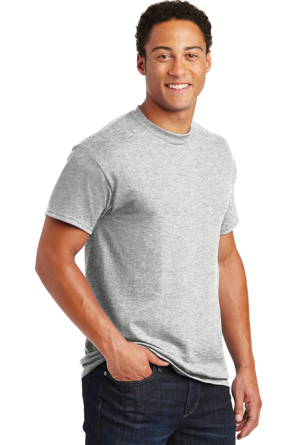 Ash Gildan DryBlend 50 Cotton/50 Poly T-Shirt. 8000