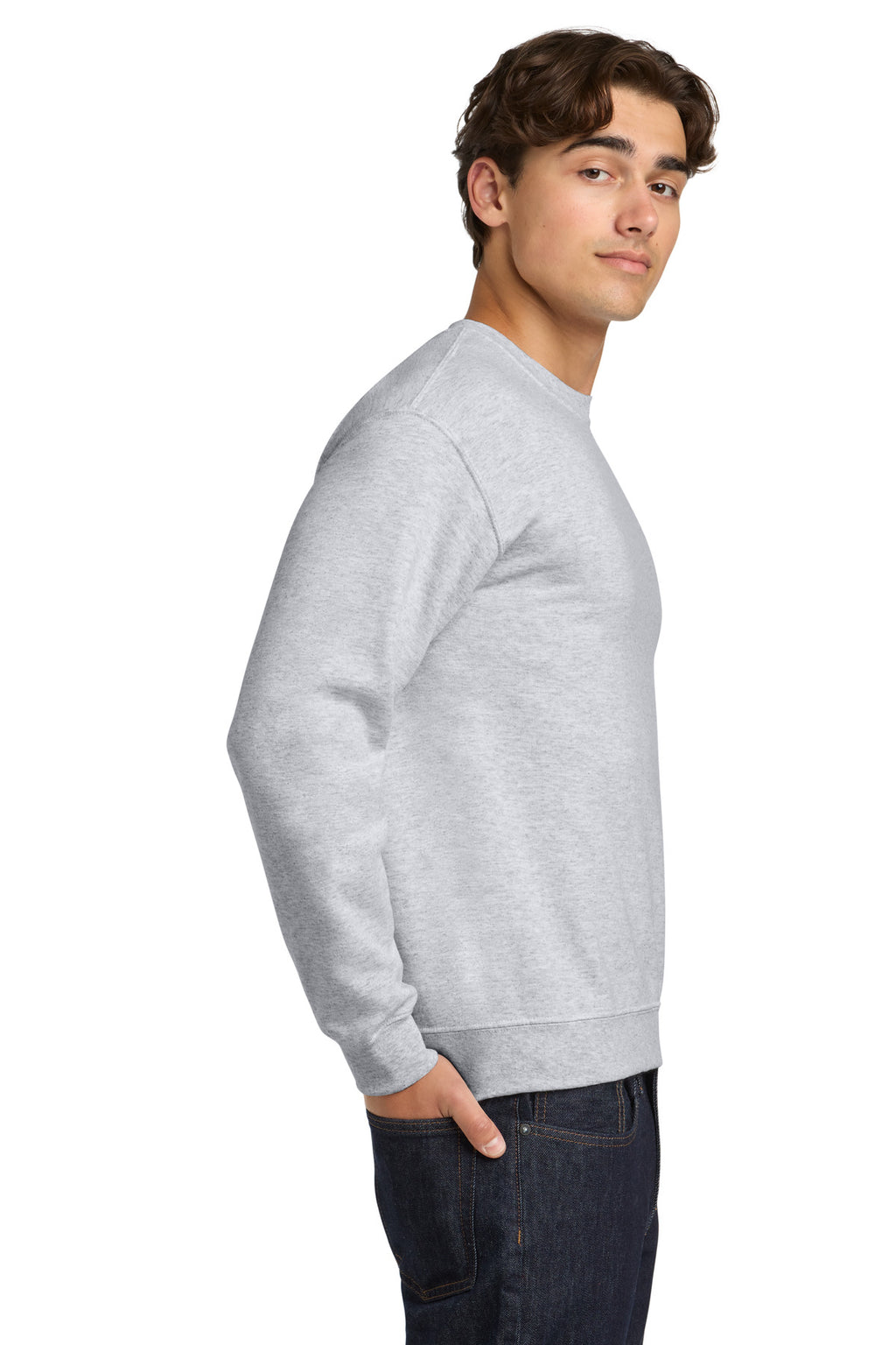 Ash Gildan Heavy Blend Crewneck Sweatshirt. 18000