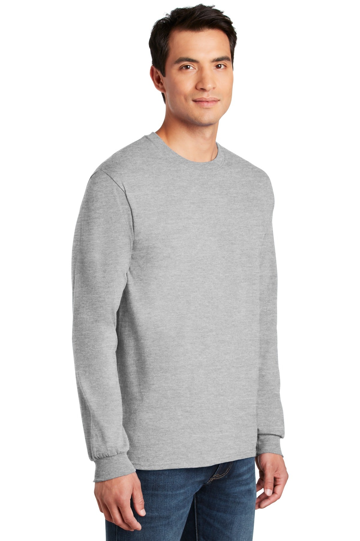 Ash Gildan - Ultra Cotton 100% US Cotton Long Sleeve T-Shirt. G2400