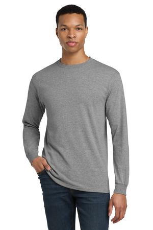 Ash Grey Gildan - DryBlend 50 Cotton/50 Poly Long Sleeve T-Shirt. 8400