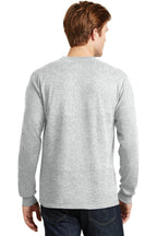 Ash Grey Gildan - DryBlend 50 Cotton/50 Poly Long Sleeve T-Shirt. 8400