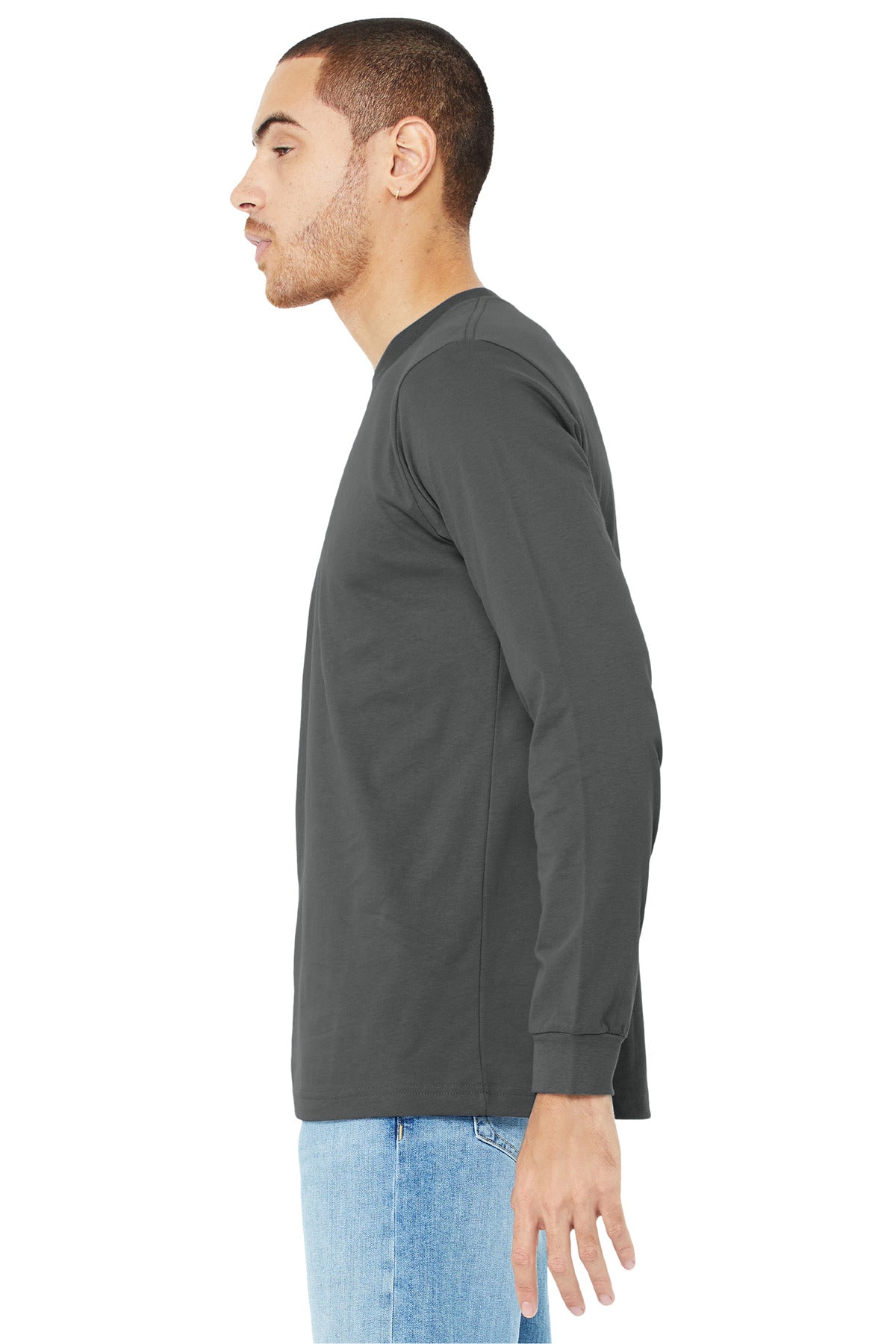 Asphalt BELLA+CANVAS Unisex Jersey Long Sleeve Tee. BC3501