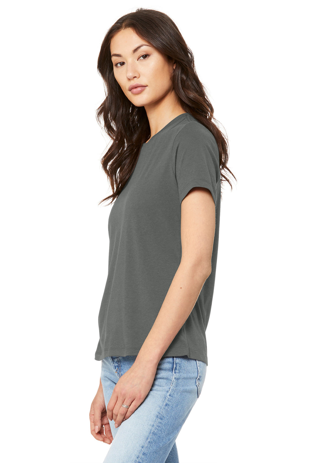 Asphalt BELLA+CANVAS Women's Relaxed Jersey Short Sleeve Tee. BC6400