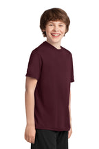 Ath Maroon Port & Co Youth Performance Tee. PC380Y